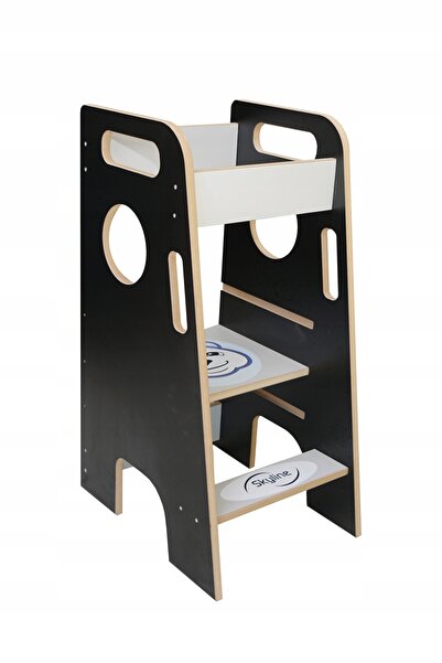 Other Ajutor de bucătărie pentru copii, negru solid, reglabil, PL