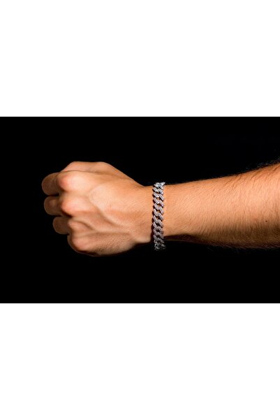 Dr.Ice Bratara cuban 12mm Diamond placata cu aur