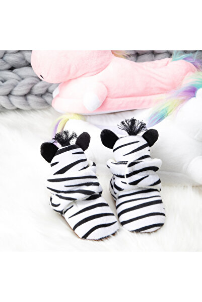 BebeNou Plush Baby Booties - Zebra LIZ1020-1-bo6