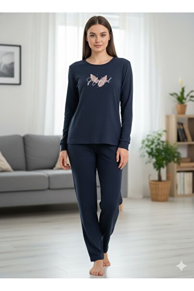 FAMES PİJAMA Women's Long Sleeve Pajama Set