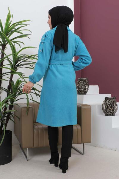 Missvalle Παλτό με λεπτομέρεια με κουμπιά μπλε MSW19247-1