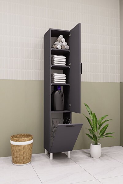 DEMİRBAL MOBİLYA MDF KİRLİ SEPETLİ ÇOK AMAÇLI BOY DOLAP