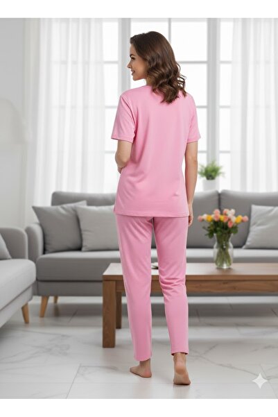 FAMES PİJAMA Women's Short Sleeve Pajama Set