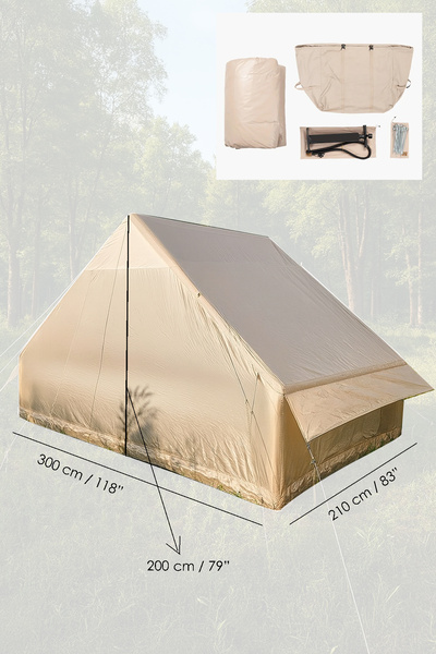 mimtec Tek Kapılı 6 Kişilik Kamp Çadırı - 4 Mevsim Su Geçirmez Şişme Kamp Çadırı 300x210 cm