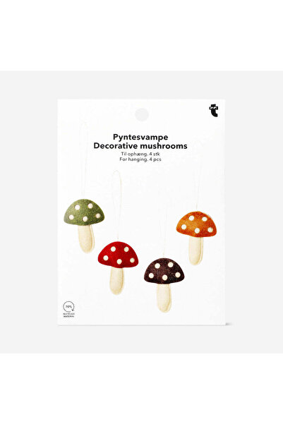 Flying Tiger Copenhagen Mantar Şeklinde Çok Renkli 4'lü Süs