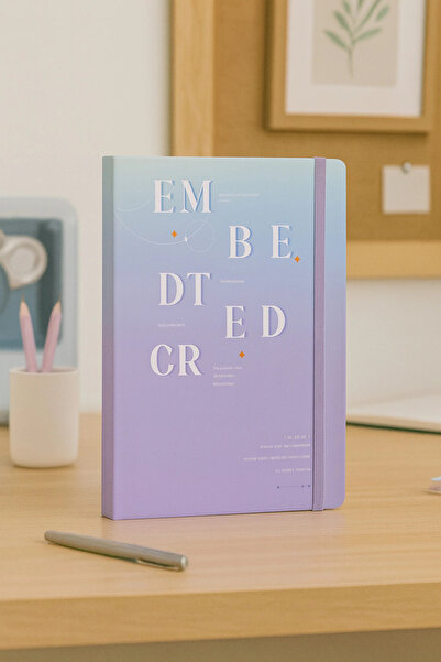 Evistro دفتر ملاحظات يومي مسطر من أجاندا دفتر ملاحظات إيمبددك