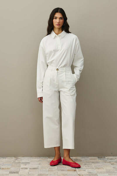 Fahhar Carrot Pants Ecru