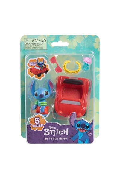 Hasbros Disney Surf & Sun Stitch Figure, 7 cm, Set with Accessories