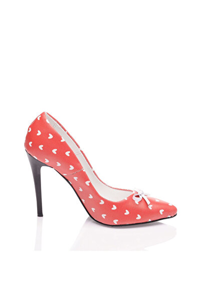 JustBow Printed Classic Heeled Women's Shoes