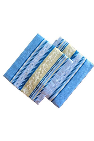 Kotonia Home Σετ 4 μαξιλαροθήκες, 100% βαμβάκι, εκλεκτό χρώμα, μπλε 50x80 cm, 10 τεμάχια