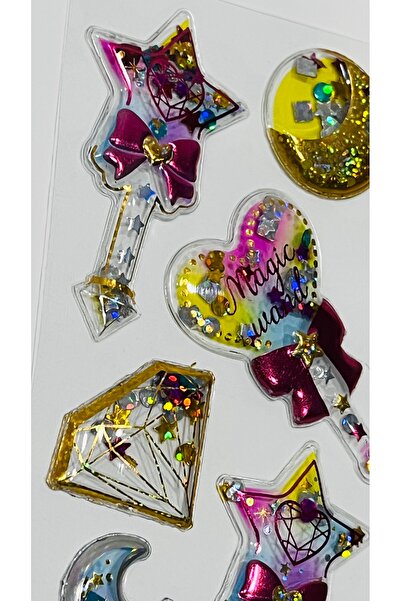 Next Plus Glitter Magic Starry Galaxy Autocolant tridimensional cu sclipici, cu mișcare în interior, 1 pachet