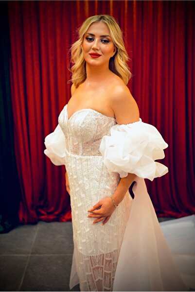 LUCSTYLE Ophelia Luxe (Haute Couture – Özel Tasarım After Gelinlik Kol Detaylı)
