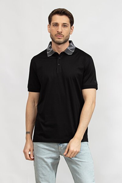 Karl Lagerfeld Erkek Polo Yaka T-Shirt Siyah