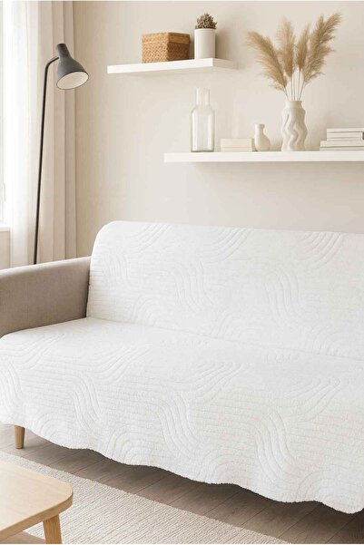 Decomia Home Liny Embossed Soft Furry Sofa Cover Multi-Purpose Sofa Wrap with Non-Slip Sponge (165X205 cm)