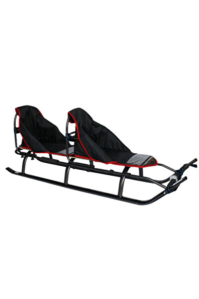 Other Large duo twin tandem sled for children with backrest, solid, lightweight belts PL