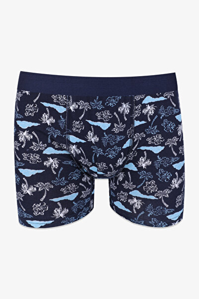 koza iç giyim Men's Single Patterned Cotton Boxers