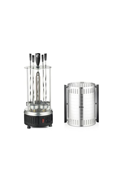 Zilan Vertical Grill ZLN5565, Silver, 900W, Automatic Rotation, 5 Skewers