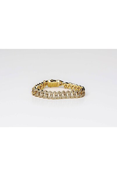 Dr.Ice 12mm Diamond Gold Plated Cuban Bracelet