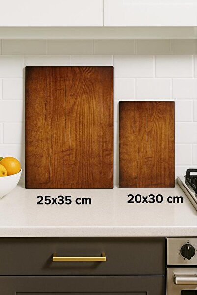 Miabella Home 2-Piece Glass Cutting Board 20X30 & 25X35 cm Glass Chopping Board Tableware & Kitchen Presentation Board