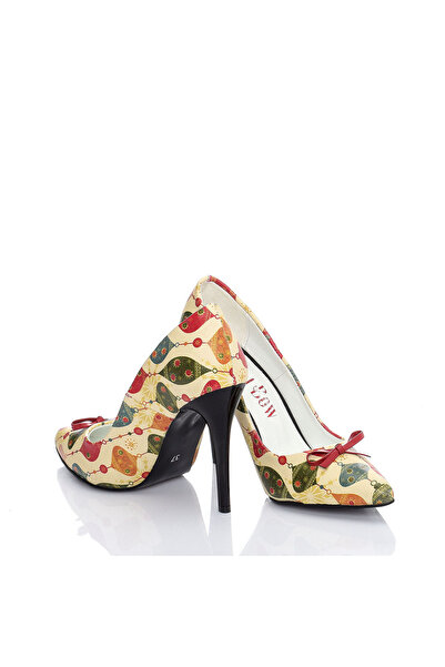 JustBow Printed Classic Heeled Women's Shoes