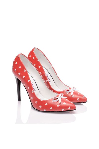 JustBow Printed Classic Heeled Women's Shoes