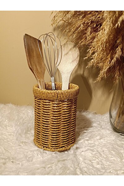Paganca Тъкан ратан кръгла лъжичка държач / Органайзер