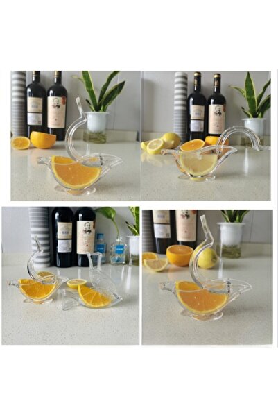 Flippy Manual Citrus Juicer Flippy, Durable, Easy to Use and Store, 12x5 cm, Bird Model, Transparent