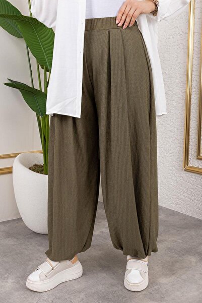 ORCHID Beli Lastikli Şalvar Pantolon