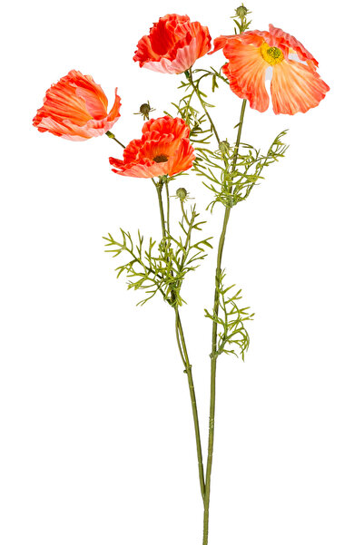 Herdekora Yapay Çiçek Gelincik Turuncu 70 Cm.