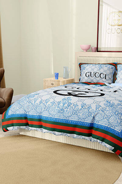 Marcalanya Duvet Cover Set Double Size Cotton Satin Fabric 6 Pieces 3D Digital Printing Duvet Cover Set Model No: