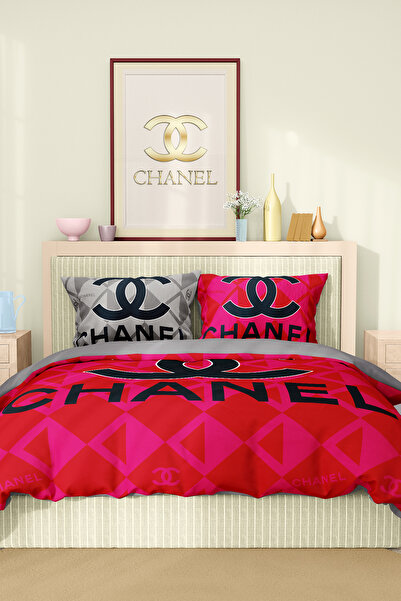 Marcalanya Duvet Cover Set Double Size Cotton Satin Fabric 6 Pieces 3D Digital Printing Duvet Cover Set Model No: