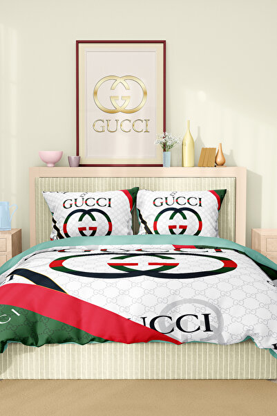 Marcalanya Duvet Cover Set Double Size Cotton Satin Fabric 6 Pieces 3D Digital Printing Duvet Cover Set Model No: