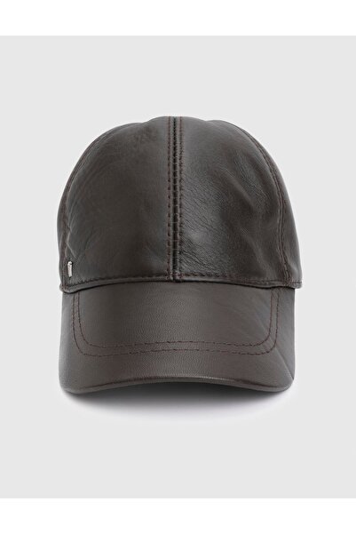 İLVİ Valguri Genuine Leather Brown Unisex Hat