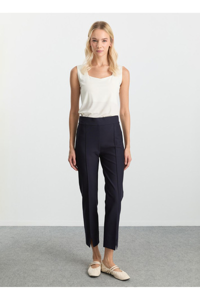 Selen Normal Bel Standart Lacivert Kadın Pantolon 25KSL5505