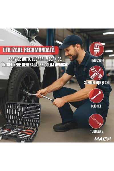 MACVI Professional Tool Set – 216 Pieces