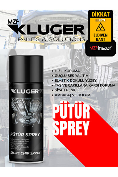 MZF KLUGER Pütür Sprey Siyah 400ml - Stone Chip Spray Black