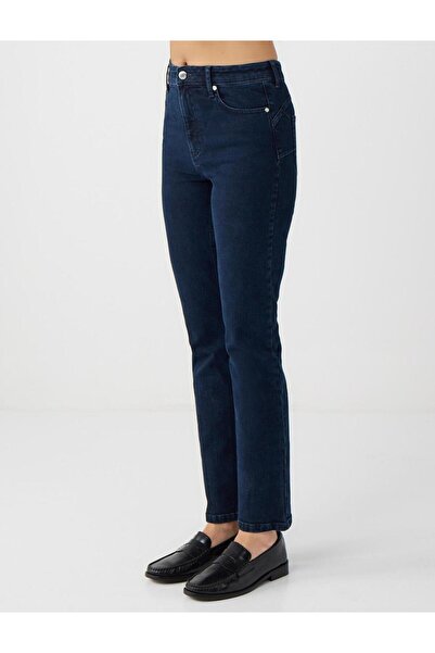 Jimmy Key Mavi Dar Kesim Normal Bel Normal Paça Denim Pantolon