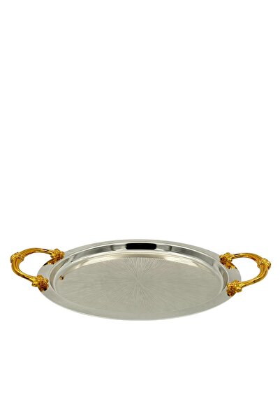 BİNDAWOOD B&D Tray Silver 9.5 inch - Silver Gold