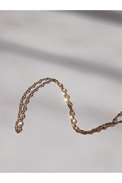 CAPO by Aytaç Yamaç Gold Color Stainless Steel Sailor 2mm Chain Necklace Length 55-60cm