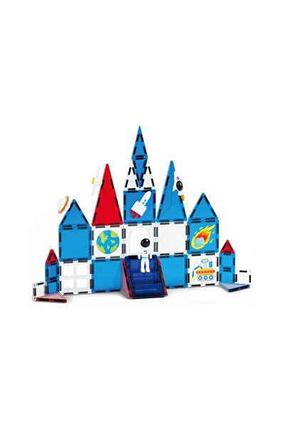Toyimoyi Magnetic Tiles Space Set 39 Pieces Magnetic Building Blocks