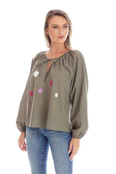Eranthe Bluză de damă, Eranthe, stil Boho, IE, pictură manuală V357