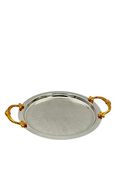 BİNDAWOOD B&D Tray Silver 9.5 inch - Silver Gold