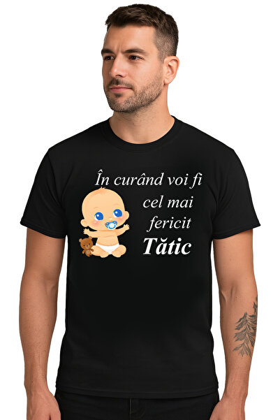 OEM Tricou barbat In curand cel mai fericit TATIC, 100% bumbac