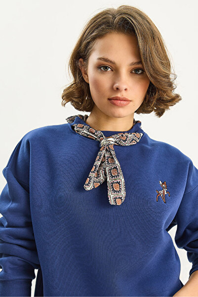 Bianco Lucci Жіночий шарф з вишивкою Ceylan, три нитки, шардоне, оверсайз-светр 6916 60283615