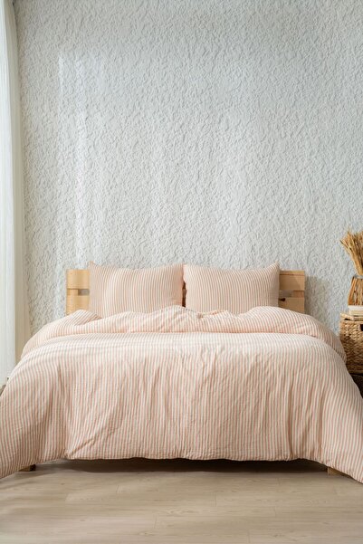 MYLASA HOME Linea Four Seasons Muslin Duvet Cover Set |   100% Cotton |   Bei...