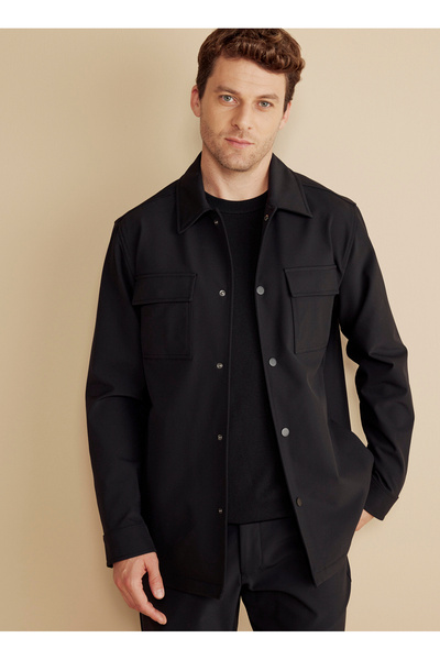 BROOKS BROTHERS Regular Fit Siyah Erkek Ceket BBFW25MBL025