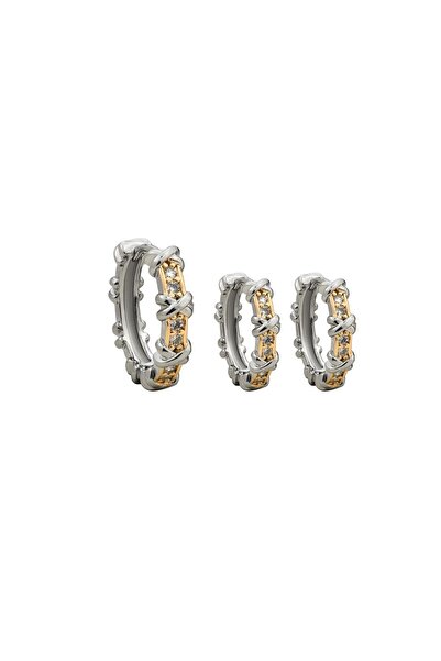 CAL'S Stoned Triple Earrings Set