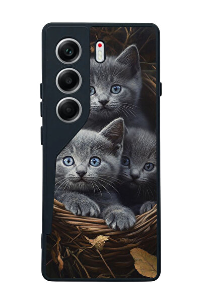 TECNO غطاء حماية متوافق مع كامون 40، أسود غير لامع، سيليكون ناعم، واقي، ممتص ...