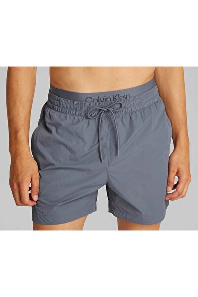 Calvin Klein Erkek Gri Deniz Şortu KM0KM0_1104