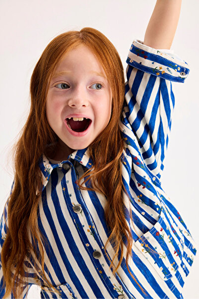 Marvy Finn Floral - Mini jachetă cu dungi